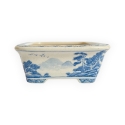 Pot - Xu Lei Nuo - Rivière avec bateau - 13,5 cm