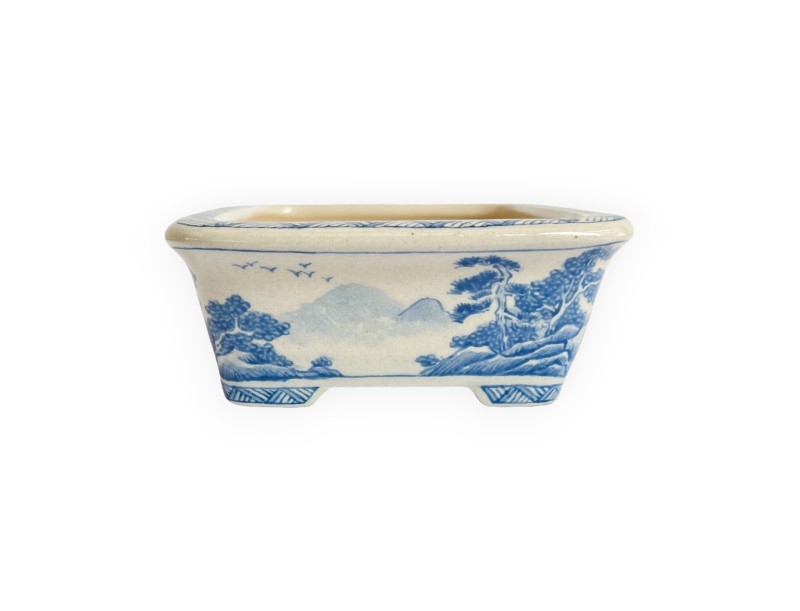 Pot - Xu Lei Nuo - River with boat - 13,5 cm