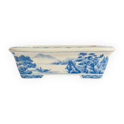 Pot - Xu Lei Nuo - Rivière avec bateau - 13,5 cm