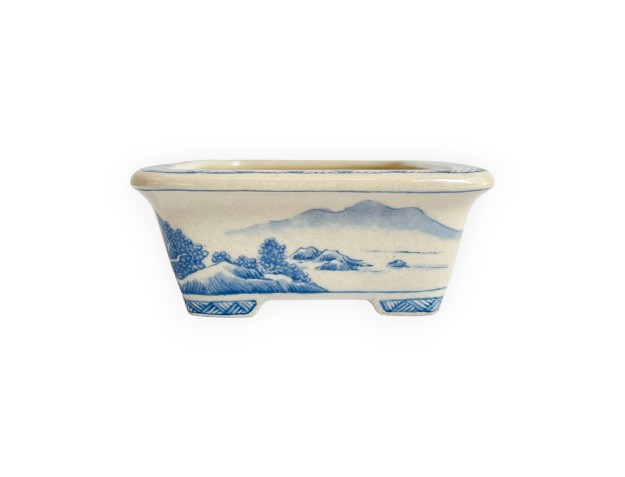 Pot - Xu Lei Nuo - River with boat - 13,5 cm 2
