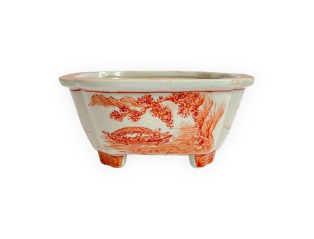 Vaso - Xu Lei Nuo - Paesaggio con pescatori - 14,5 cm