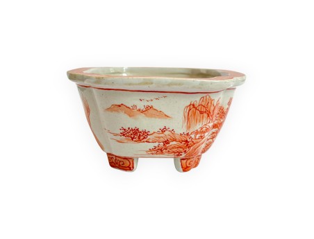 Vaso - Xu Lei Nuo - Paesaggio con pescatori - 14,5 cm
