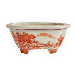 Pot - Xu Lei Nuo - Paysage avec pêcheurs - 14,5 cm