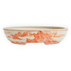Pot - Xu Lei Nuo - Paysage sur la mer - 17,5 cm