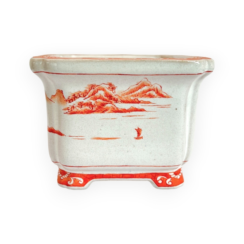 Pot - Xu Lei Nuo - Paysage sur la mer - 9,5 cm