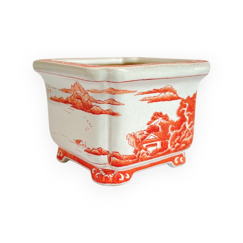 Pot - Xu Lei Nuo - Paysage sur la mer - 9,5 cm