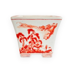 Vaso - Xu Lei Nuo - Paesaggio - 8,5 cm