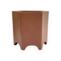 Vaso 12 cm esagonale grès