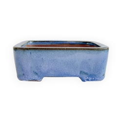 Vaso 12 cm rettangolare azzurro