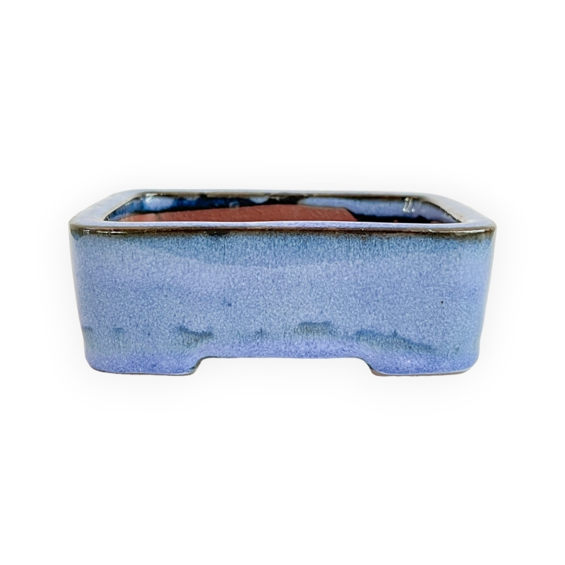 Pot 12 cm rectangulaire bleu clair