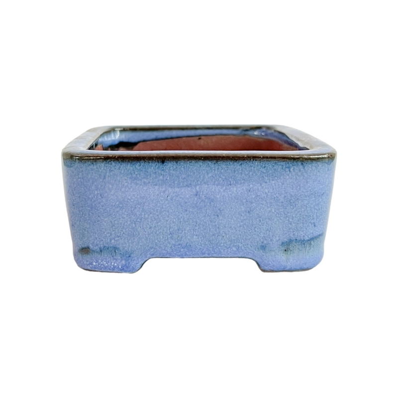 Pot 12 cm rectangular light blue