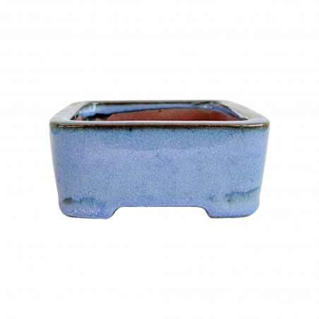 Pot 12 cm rectangular light blue