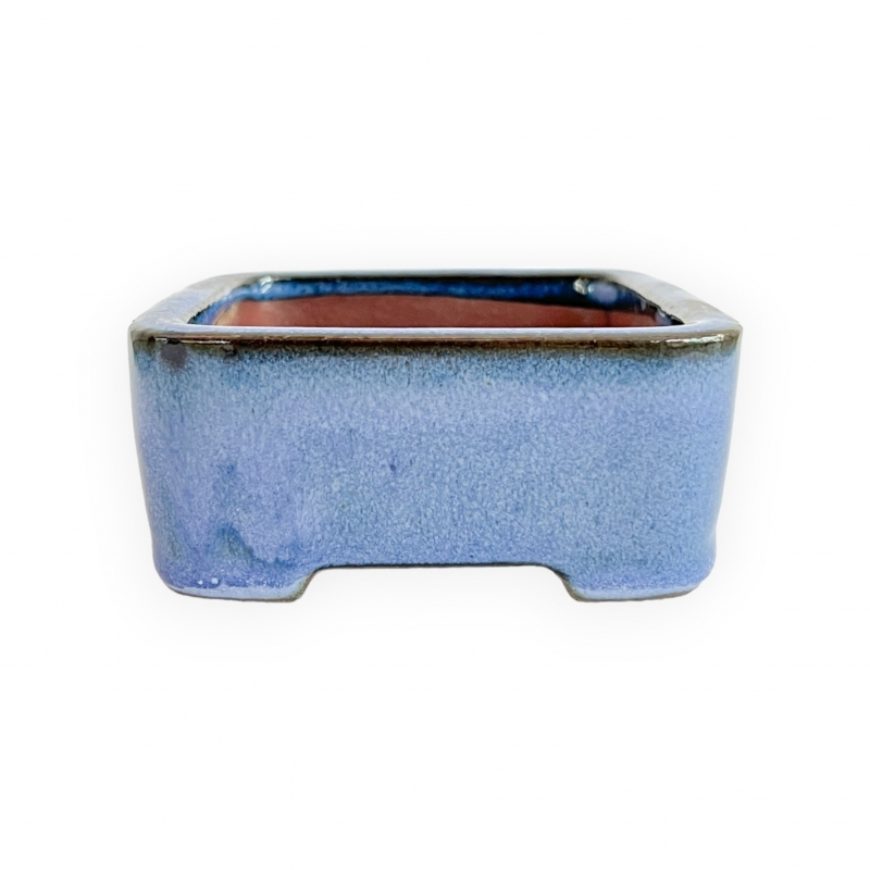 Pot 12 cm rectangular light blue