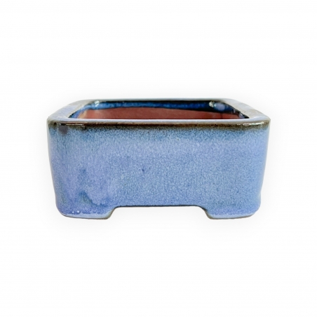 Pot 12 cm rectangulaire bleu clair