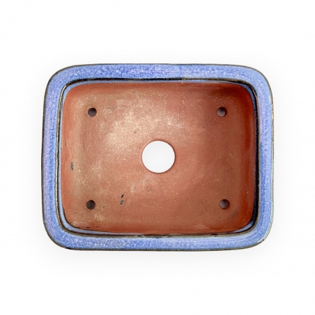 Pot 12 cm rectangular light blue