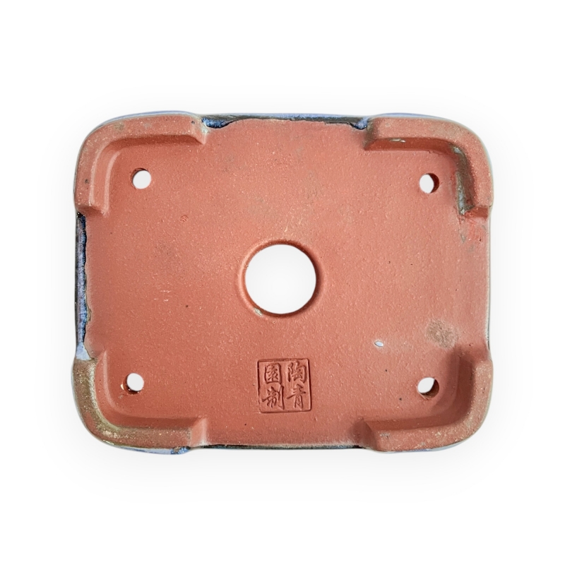 Pot 12 cm rectangulaire bleu clair