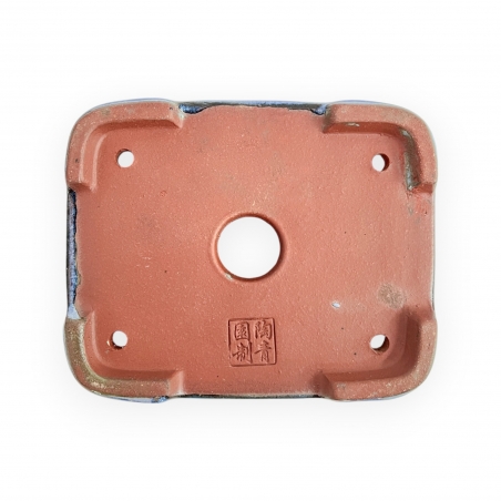 Pot 12 cm rectangulaire bleu clair