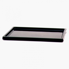 Sottovaso 27,5 cm rettangolare PVC nero