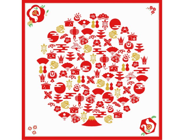 Furoshiki 50 cm Shiki no Irodori Serpiente Crema