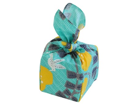 Furoshiki 45 cm Colibri bleu ciel