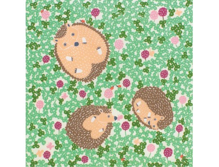 Furoshiki 50 cm - Kata kata - Hedgehog Green