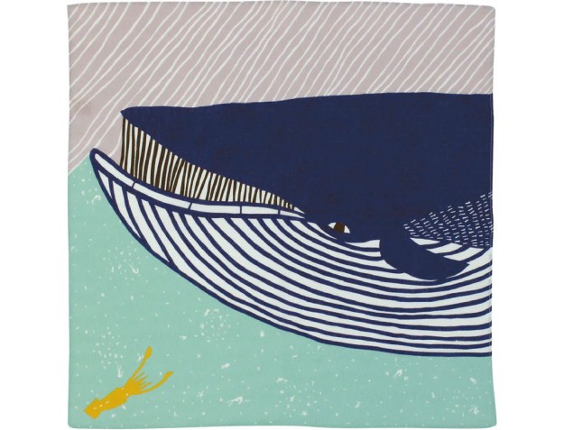 Furoshiki 50 cm - Kata kata - Bleu Baleine