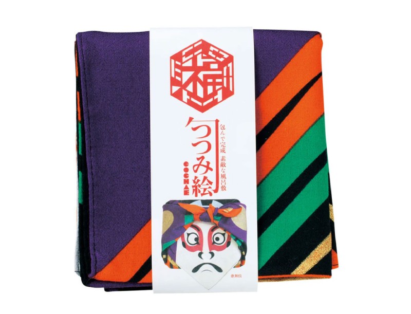 Furoshiki 48 cm - Fuku Cochae - Schwarzes Kabuki
