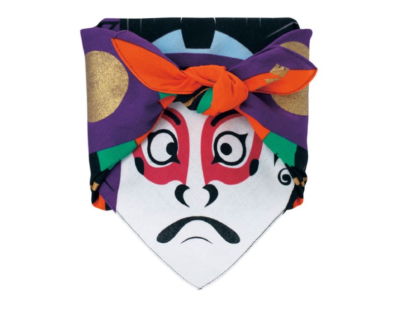 Furoshiki 48 cm - Fuku Cochae - Zwarte Kabuki