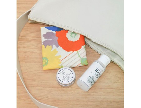 Furoshiki 45 cm - Cohare - Beige bloemen en strepen