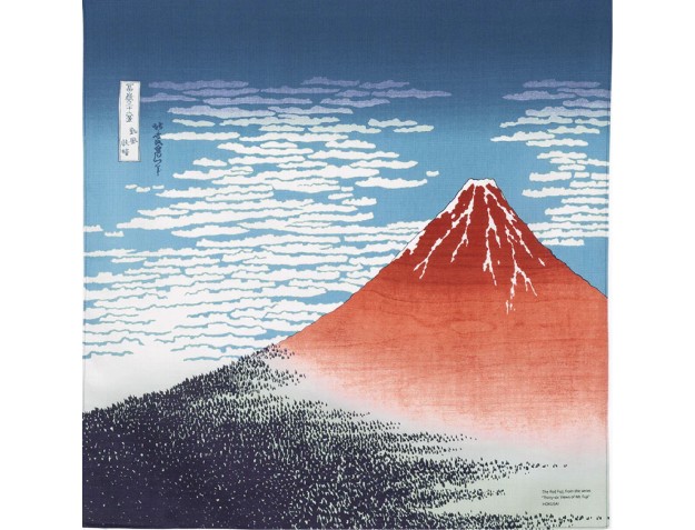 Furoshiki 70 cm - Ukiyo-e - Zuidenwind, heldere lucht