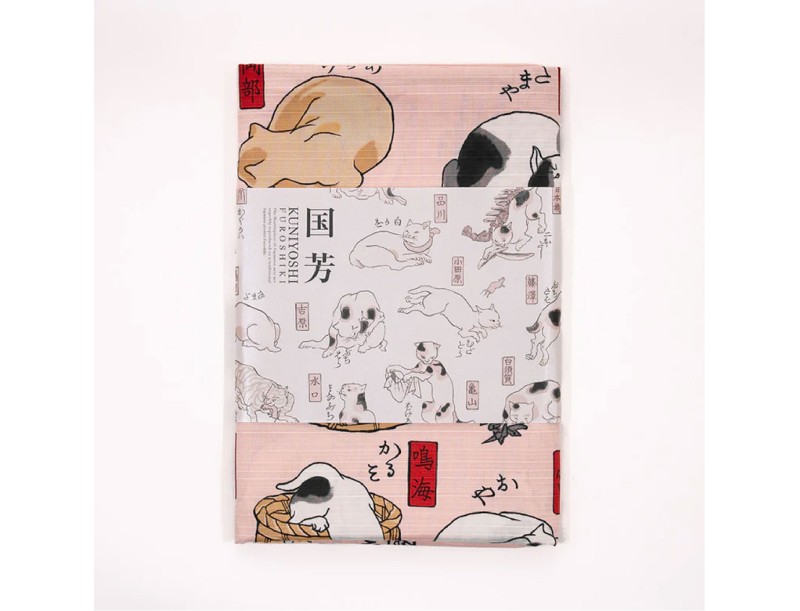 Furoshiki 104 cm - Gatti Come Le Cinquantatre Stazioni Del Tokaido