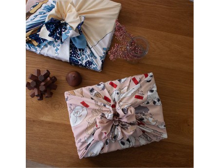 Furoshiki 104 cm - Gatti Come Le Cinquantatre Stazioni Del Tokaido