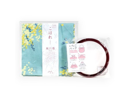 Set Furoshiki Mimosa & Braune Griffe