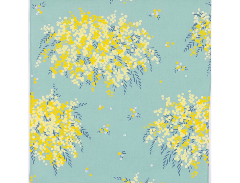 Set Furoshiki Mimosa & Poignées Marron