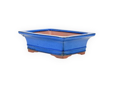 Pot 17,5 cm rectangular blue