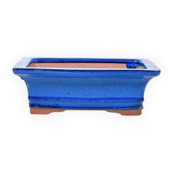 Pot 17,5 cm rectangular blue