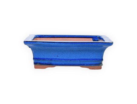 Vaso 17,5 cm rettangolare blu