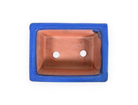 Pot 17,5 cm rectangulaire bleu