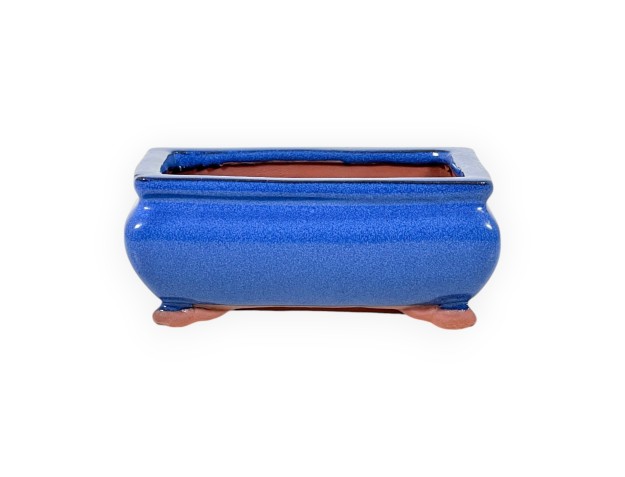 Maceta 15 cm rectangular azul