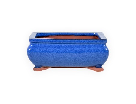 Pot 15 cm rectangulaire bleu