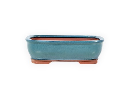 Vaso 18,5 cm rettangolare ciano