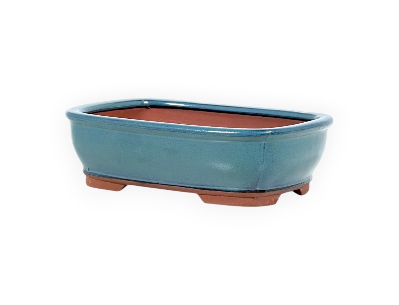 Vaso 18,5 cm rettangolare ciano