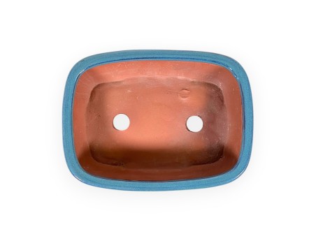 Vaso 18,5 cm rettangolare ciano