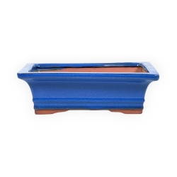 Pot 20,5 cm rectangulaire bleu
