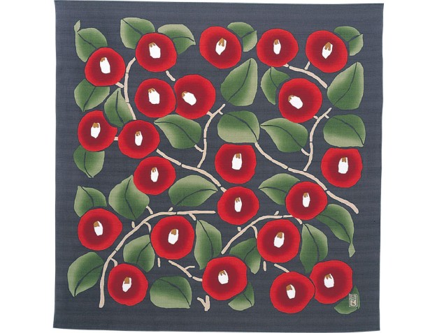 Set Furoshiki Camellia & zwarte handgrepen 2