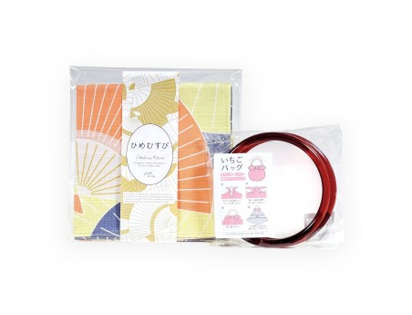 Set Furoshiki ventilatoren & bruine handgrepen