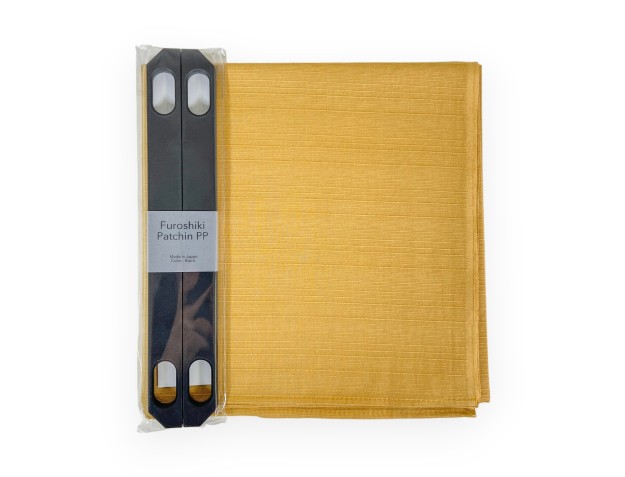Set Mosterdgele Furoshiki & zwarte handvatten