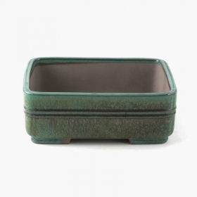 Vaso 25 cm rettangolare verde