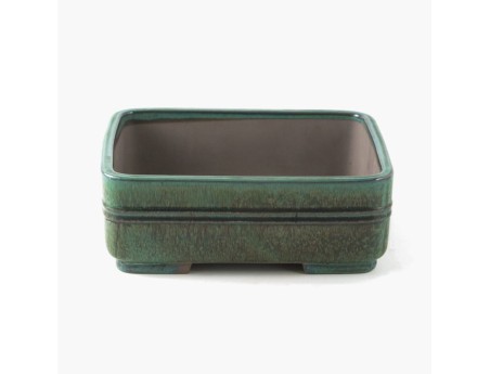 Vaso 25 cm rettangolare verde