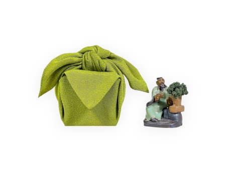 Set Statuettes de bonsaïst & Furoshiki 45 cm